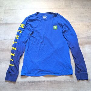 Vintage Nike Running Non Ducor Duco Long Sleeve T Shirt Mens Size Small S Blue